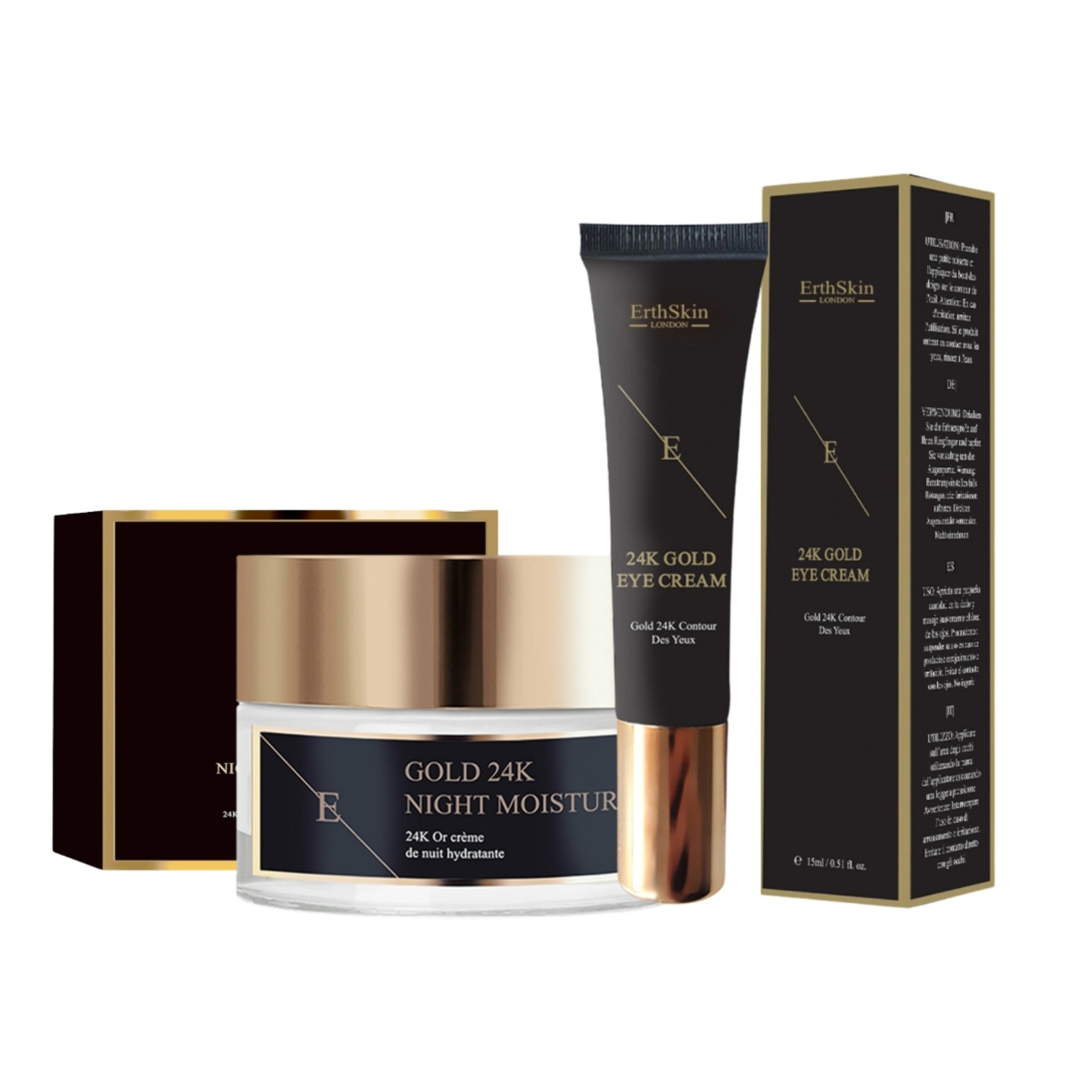 HIDRATANTE DE NOCHE ANTIARRUGAS ORO 24K+ CREMA DEBAJO DE LOS OJOS ORO 24K