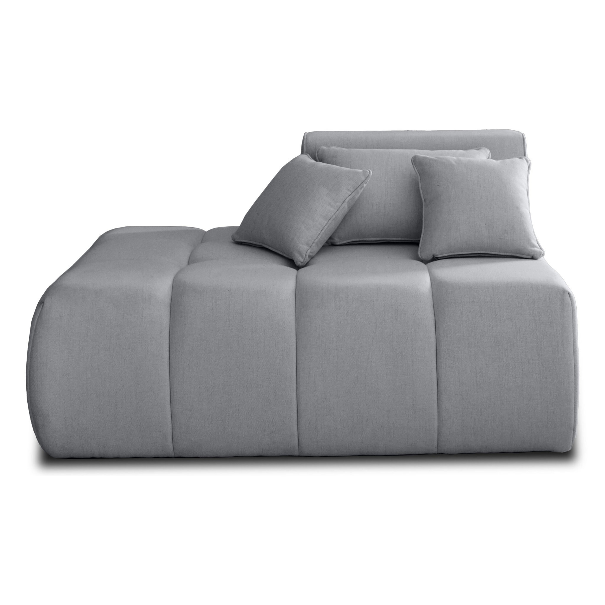 Caracas - module d'assise gauche - en tissu - Gris