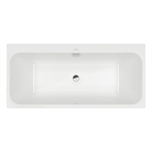Baignoire droite 180 x 80 VILLEROY & BOCH Architectura + Vidage de baignoire WIRQUIN chromé
