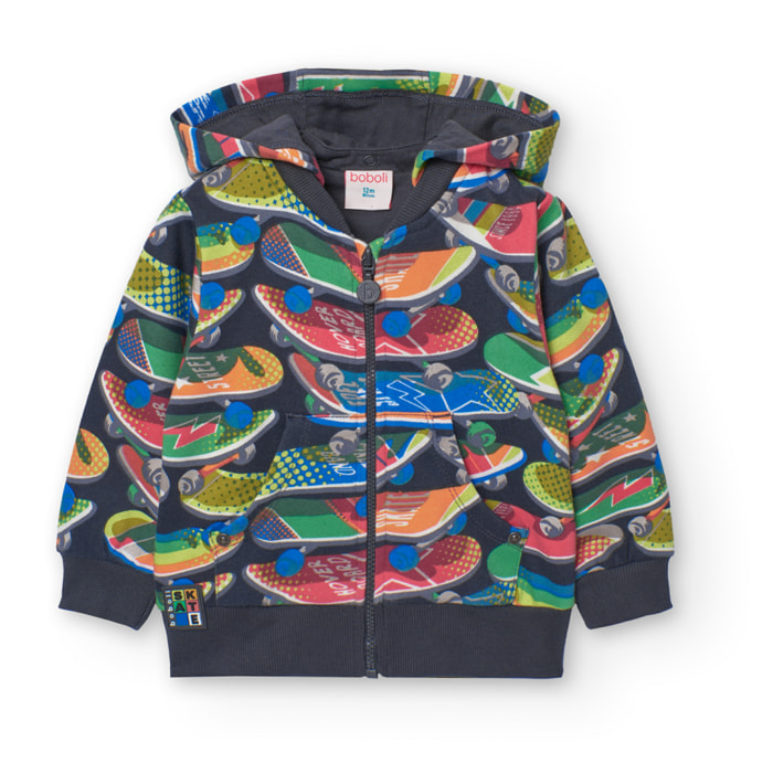 Chaqueta felpa estampada de bebé -BCI