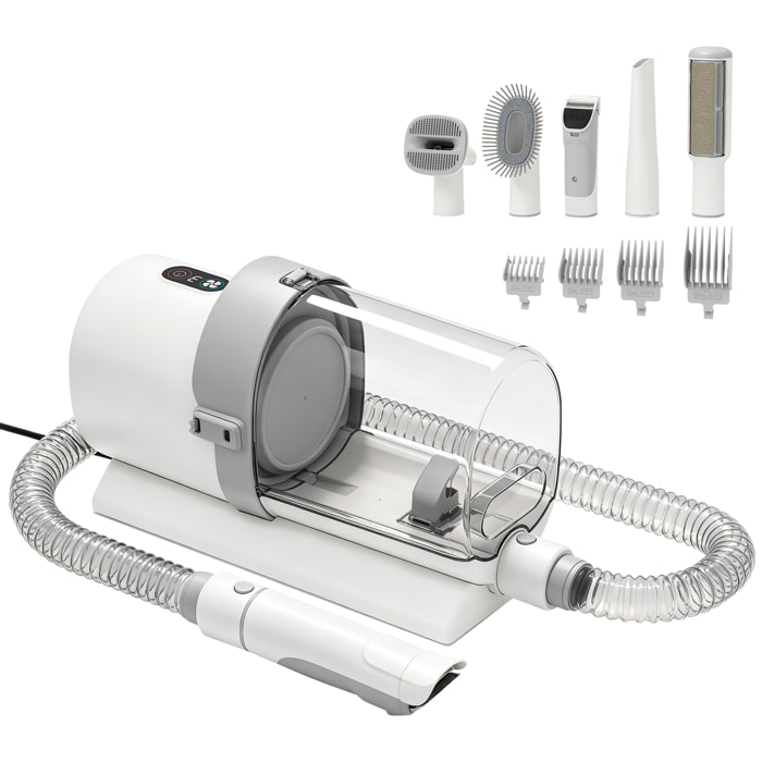 Aspirateur toilettage chien 5 en 1 blanc