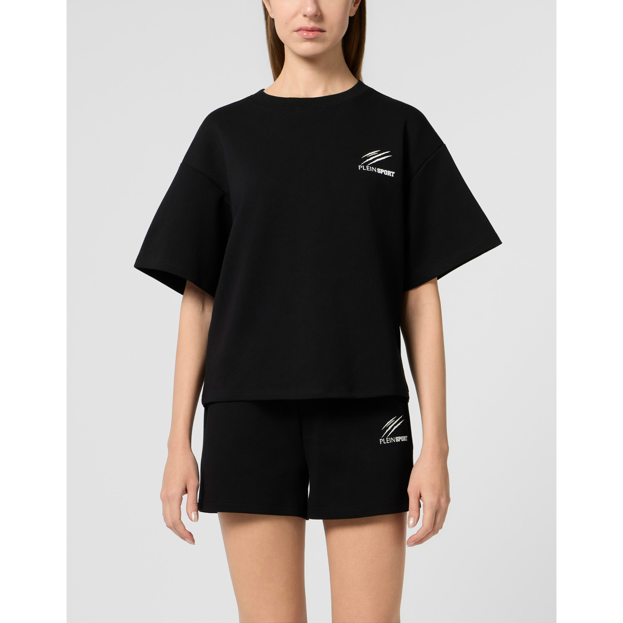 PLEIN SPORT Round Neck T-Shirt Icon Scratch