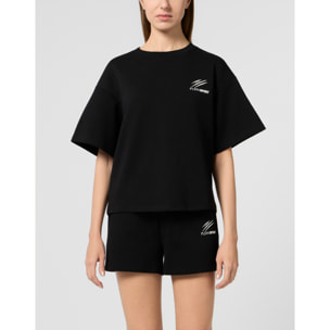 PLEIN SPORT Round Neck T-Shirt Icon Scratch