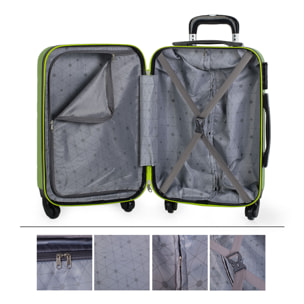 Juego De Maletas Rígidas Abs Itaca Simoa Pistacho