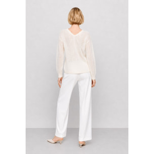 Kocca - Maglia da donna traforata a maniche lunghe in misto mohair Donna