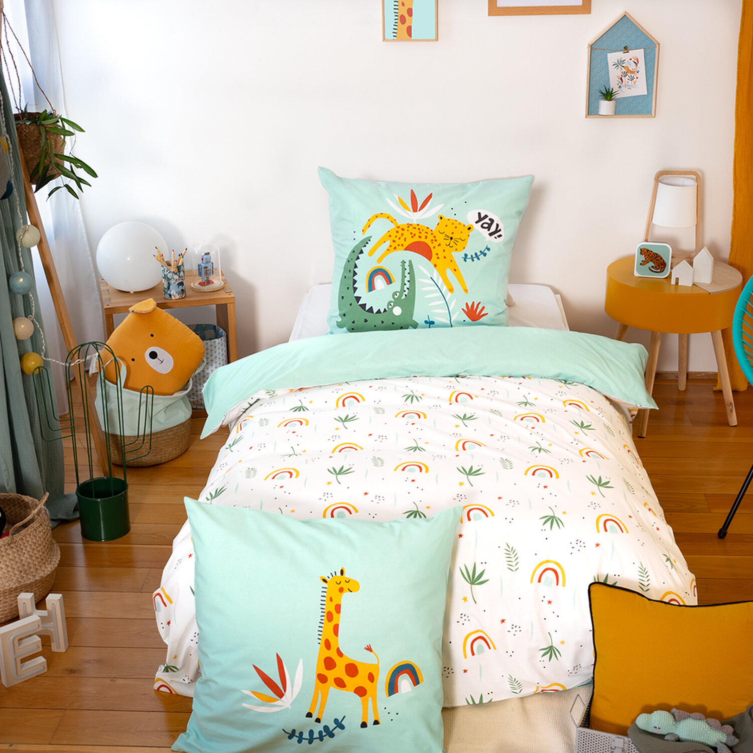 Parure housse de couette 2pcs 100% coton 57fils poumba
