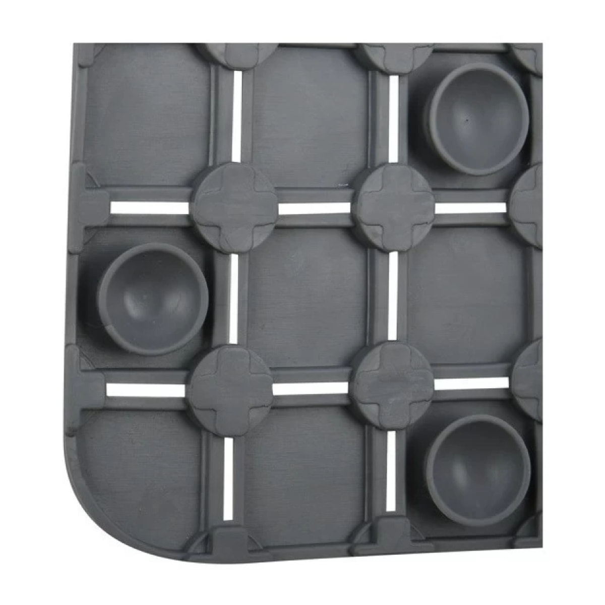 Tapis Fond de douche antidérapant Caoutchouc QUADRO 54x54cm Gris MSV