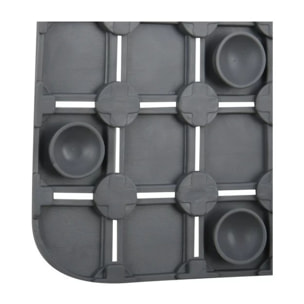Tapis Fond de douche antidérapant Caoutchouc QUADRO 54x54cm Gris MSV