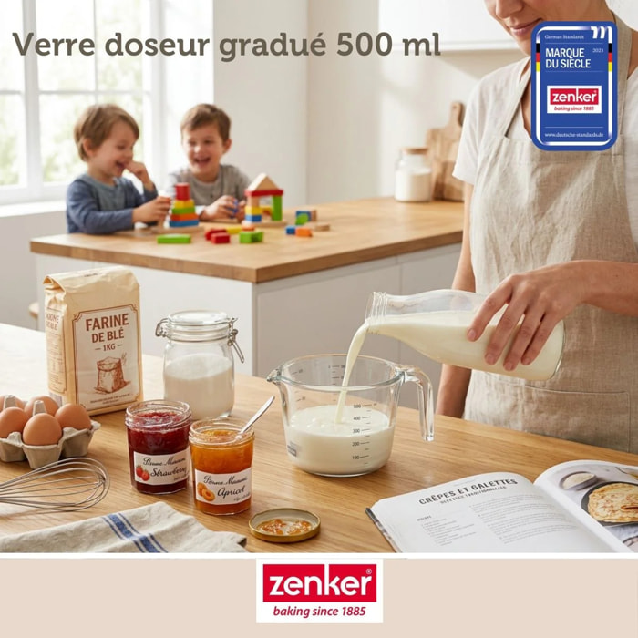 Verre mesureur en verre 500 ml Zenker