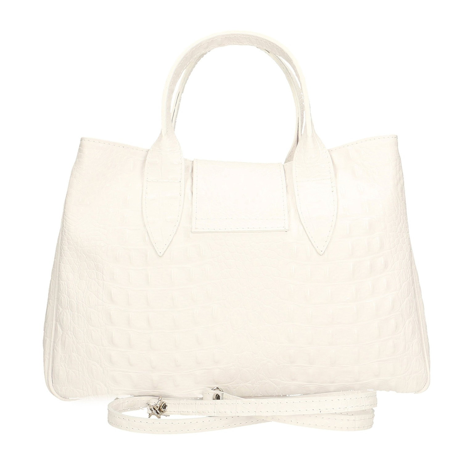 Borsa a mano da donna - Modello Ascoli - Pelle stampata cocco - 35.0 x 25.0 x 15.0 cm