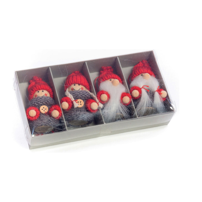 Set 4 Pupazzi Decorativi Da Appendere Modello Joy