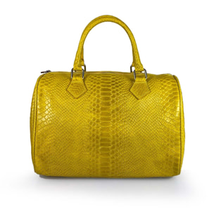 Borse Donna colore Giallo-in pelle Made in Italy 30 X 22 X 17cm