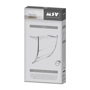 Porte serviettes & étagère murale en Acier chromé MSV