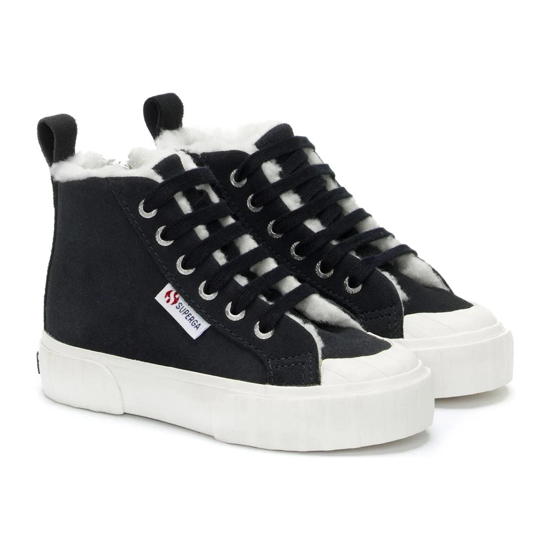 Sneakers Superga Bambino/a Blu 2696 Kids Stripe Suede
