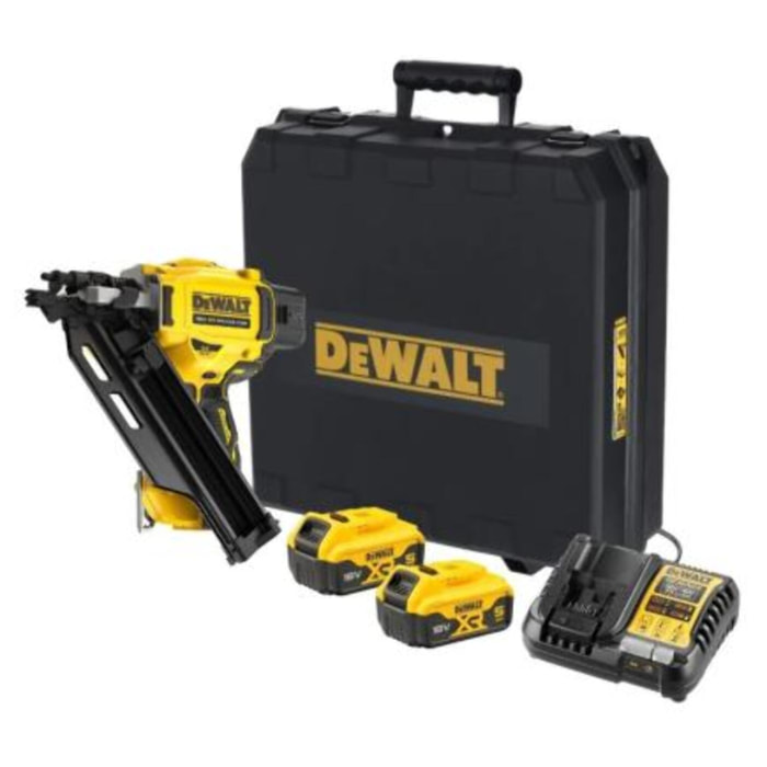 Cloueur de charpente 18V XR DEWALT avec 2 batterie 18V 5Ah - chargeur - T-STAK - DCN930P2-QW