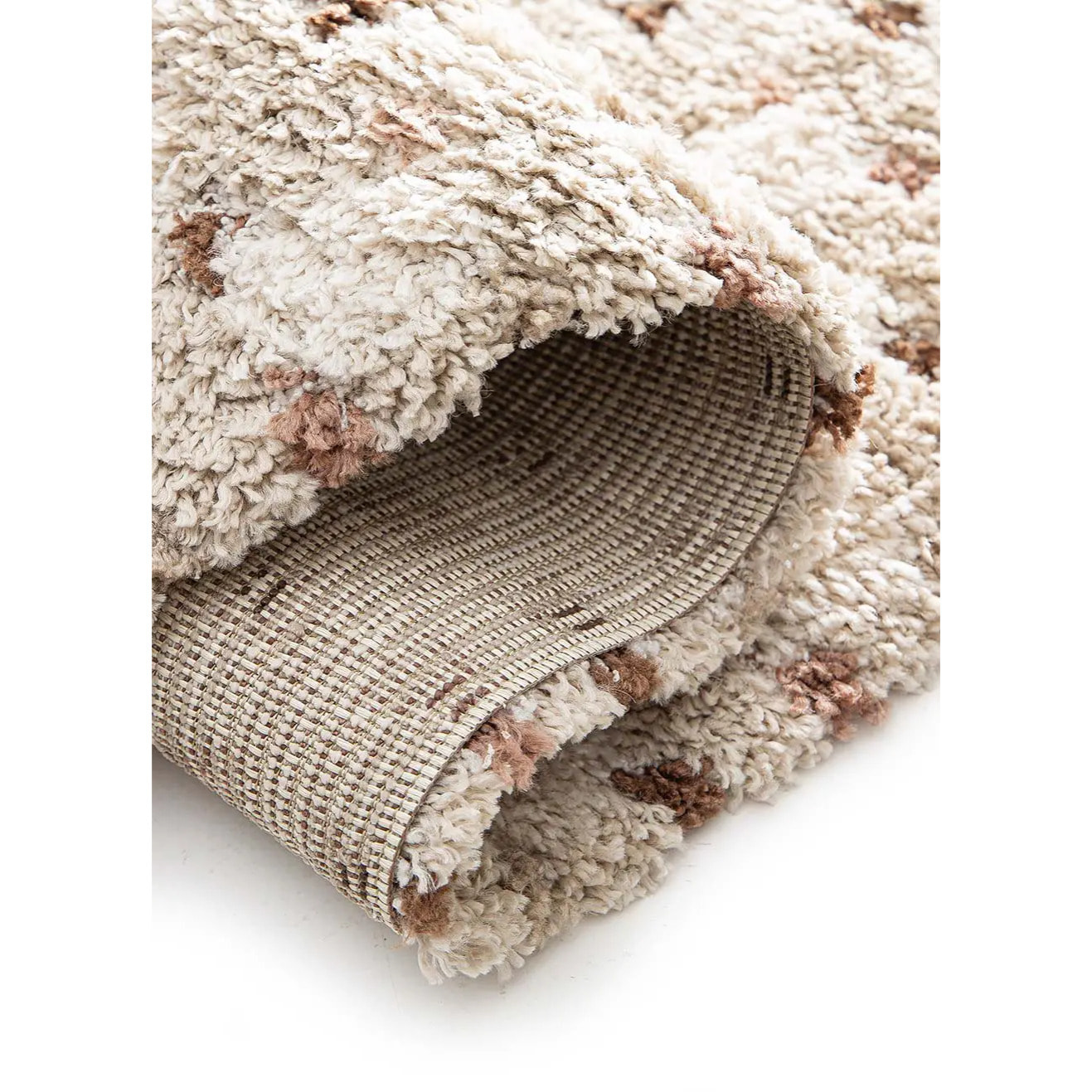 EMBER Alfombra infantil shaggy escandinava Beige y Crema, varias medidas disponibles.