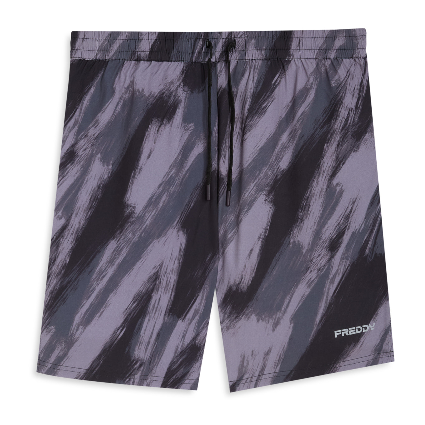 Shorts stampati con coulisse e tasche zip