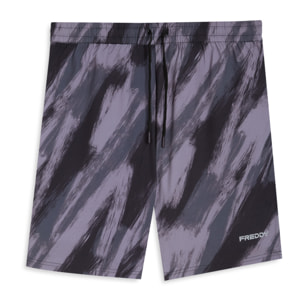 Shorts stampati con coulisse e tasche zip