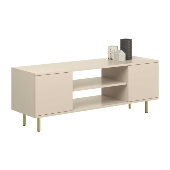 Mobile TV Focus cashmere con gambe dorate 155 cm