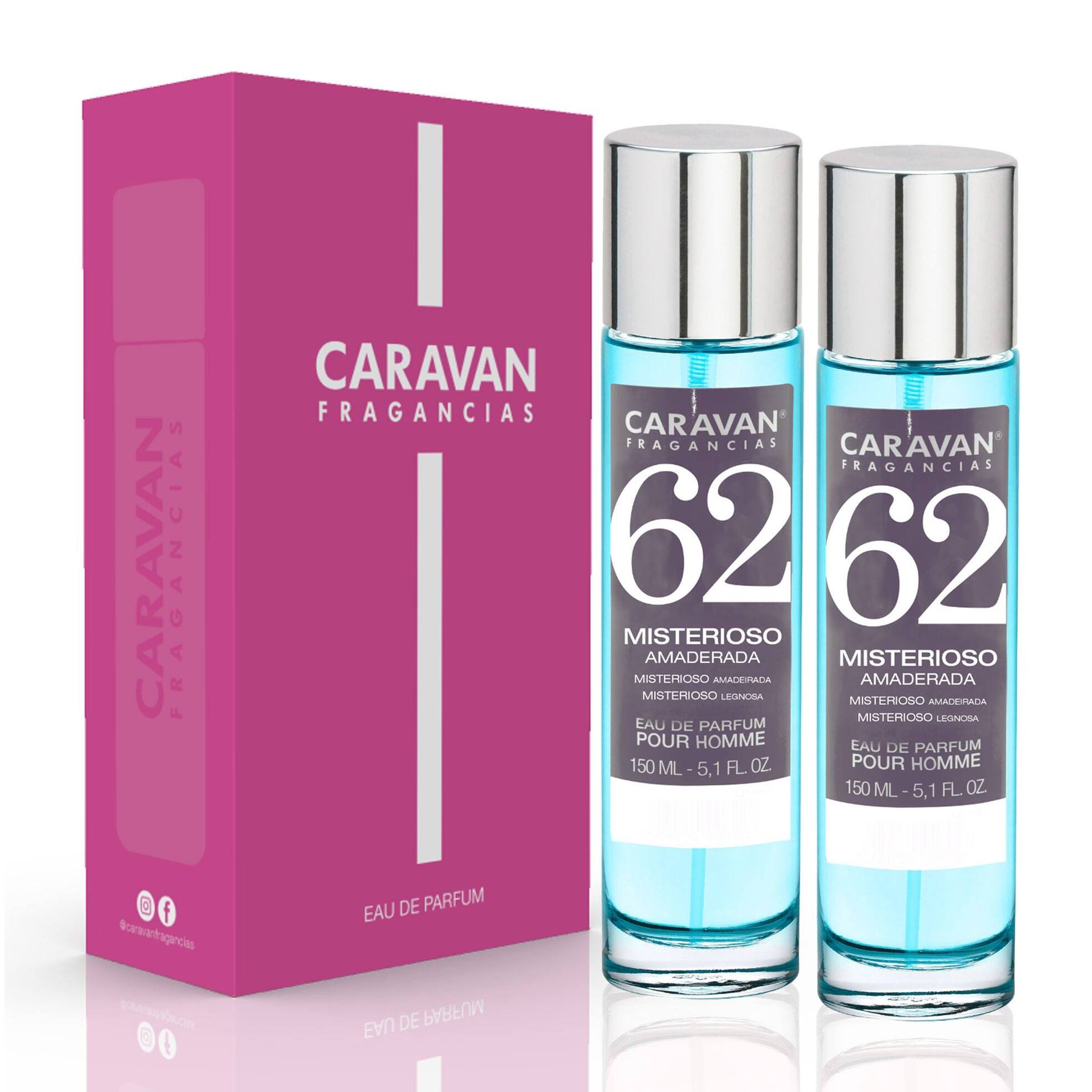 Caravan fragancias - caja de regalo con 2 perfumes nº62 de 150 ml, para hombre