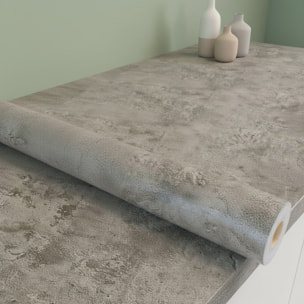 Vinyle adhésif protecteur - Effet béton ciré - 200 x 60 cm - Autocollants Revêtement Adhésif Cuisine Meubles Salle de bain