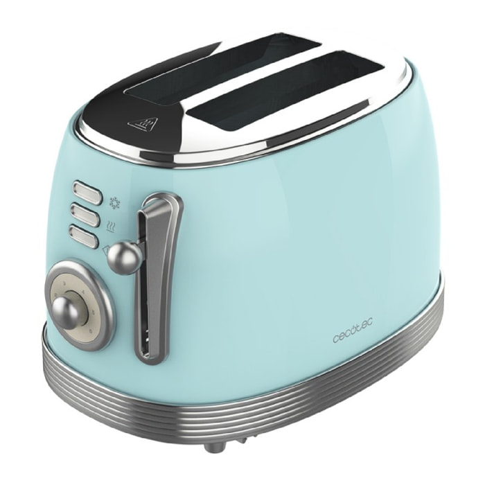 Cecotec Grille-pain vertical Vintage 800 Light Blue