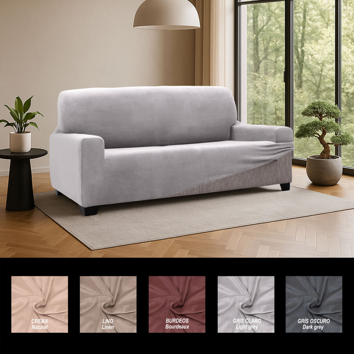 Funda de sofá TERCIOPELO ANTI MANCHAS Multi elástica modelo VERONICA