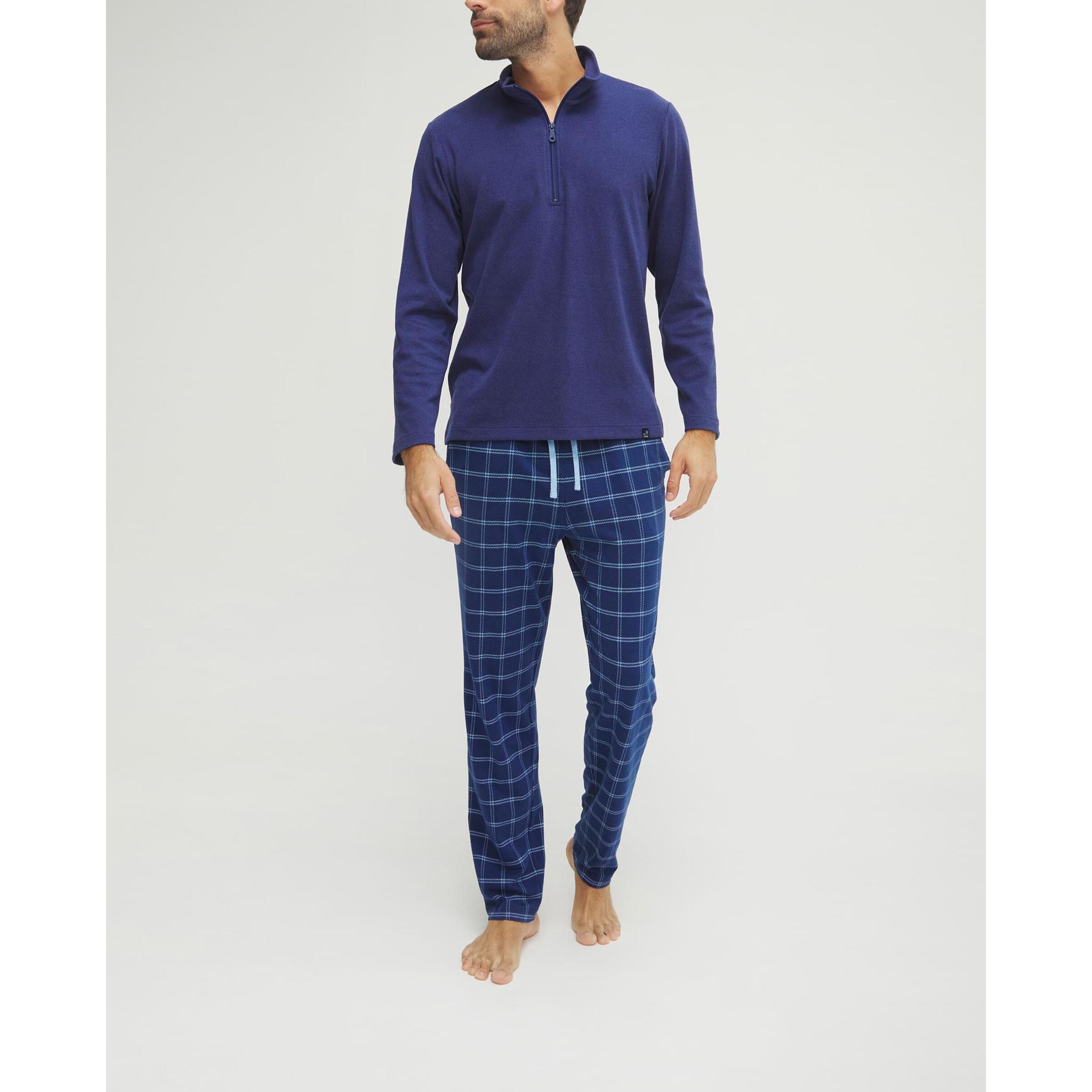 Pijama hombre cremallera cuadros