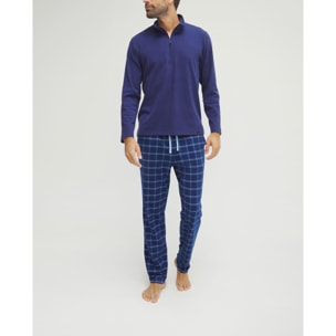 Pijama hombre cremallera cuadros