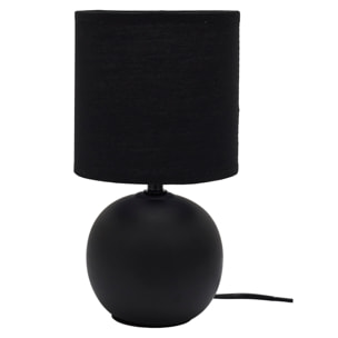 Lampe De Table Ceramique H25cm Noir