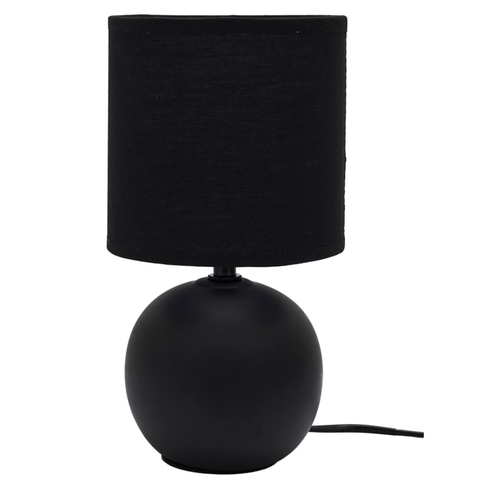 Lampe De Table Ceramique H25cm Noir