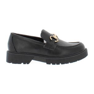 Armata di Mare Scarpe Mocassini Donna con Decorazione a Catena in Metallo AMD W32H48 Black