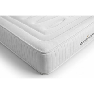 Ensemble - Matelas Ressorts ensachés et mémoire de forme 22cm d'épaisseur - 3 zones de confort - Confort ferme - Sommier tapissier en kit - 2 places