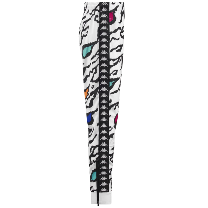Kappa - Pantaloni Uomo Bianco - 222 Banda Rastoria Graphik Slim