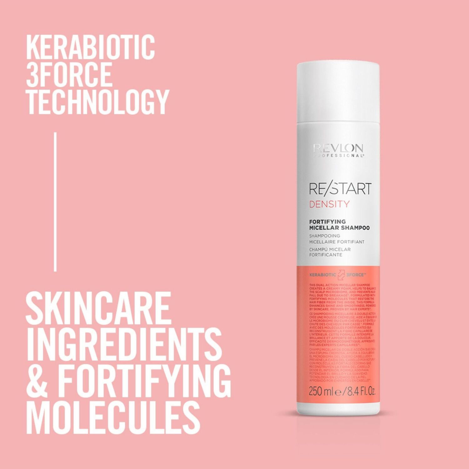 Re/start Density - Coffret Anti-Chute Shampooing Micellaire 250ml et Ampoules soin sans Rinçage 12x5ml