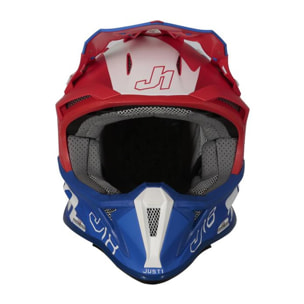 CASCO OFFROAD J18 VERTIGO BLUE WHITE RED JUST1
