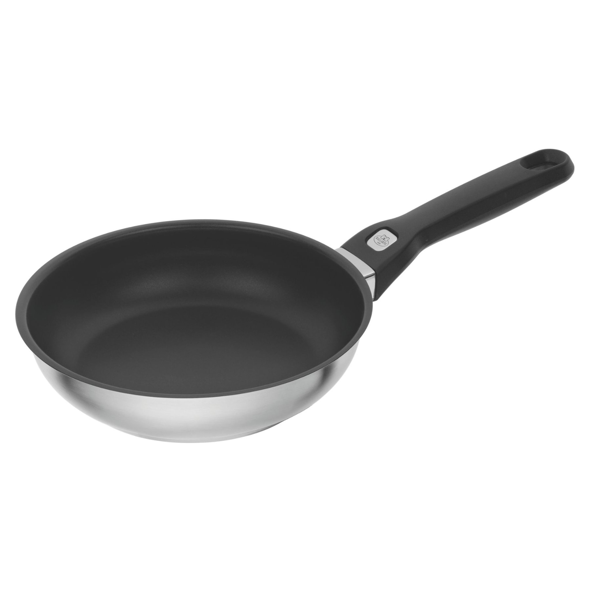 Poêle 20 cm, Inox 18/10, Noir argenté