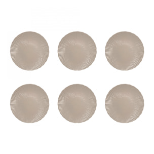 Lot de 6 assiettes à dessert, design 1, SUGAR