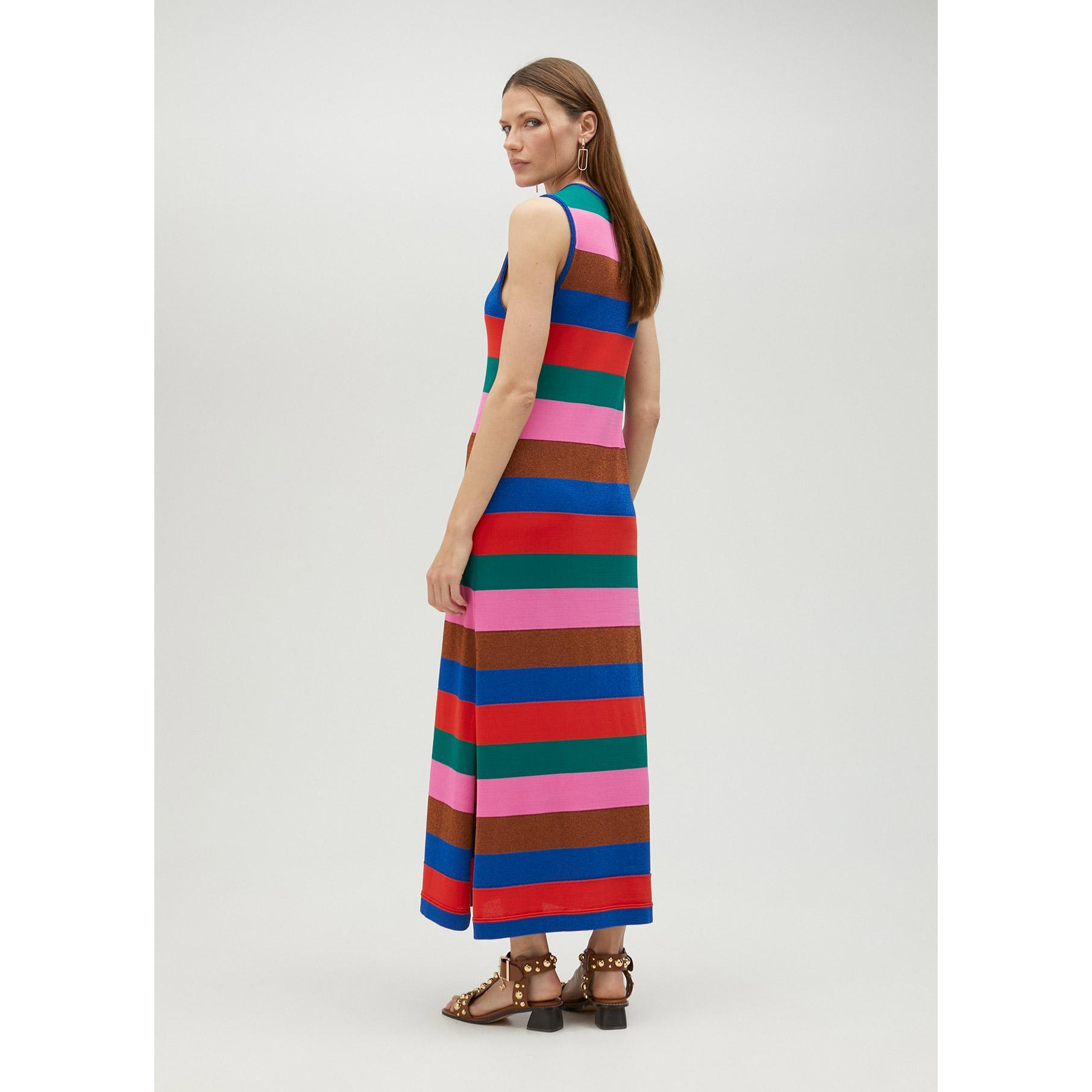 Vestito midi a righe