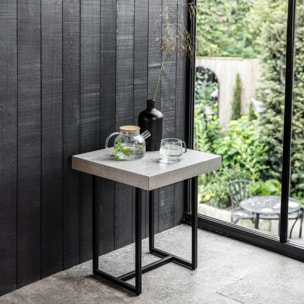 Bout de canapé design aspect béton KINGSTON