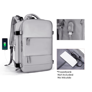 Mochila cabina viaje de gran capacidad con multicompartimento (calzado,ropa,portátil).