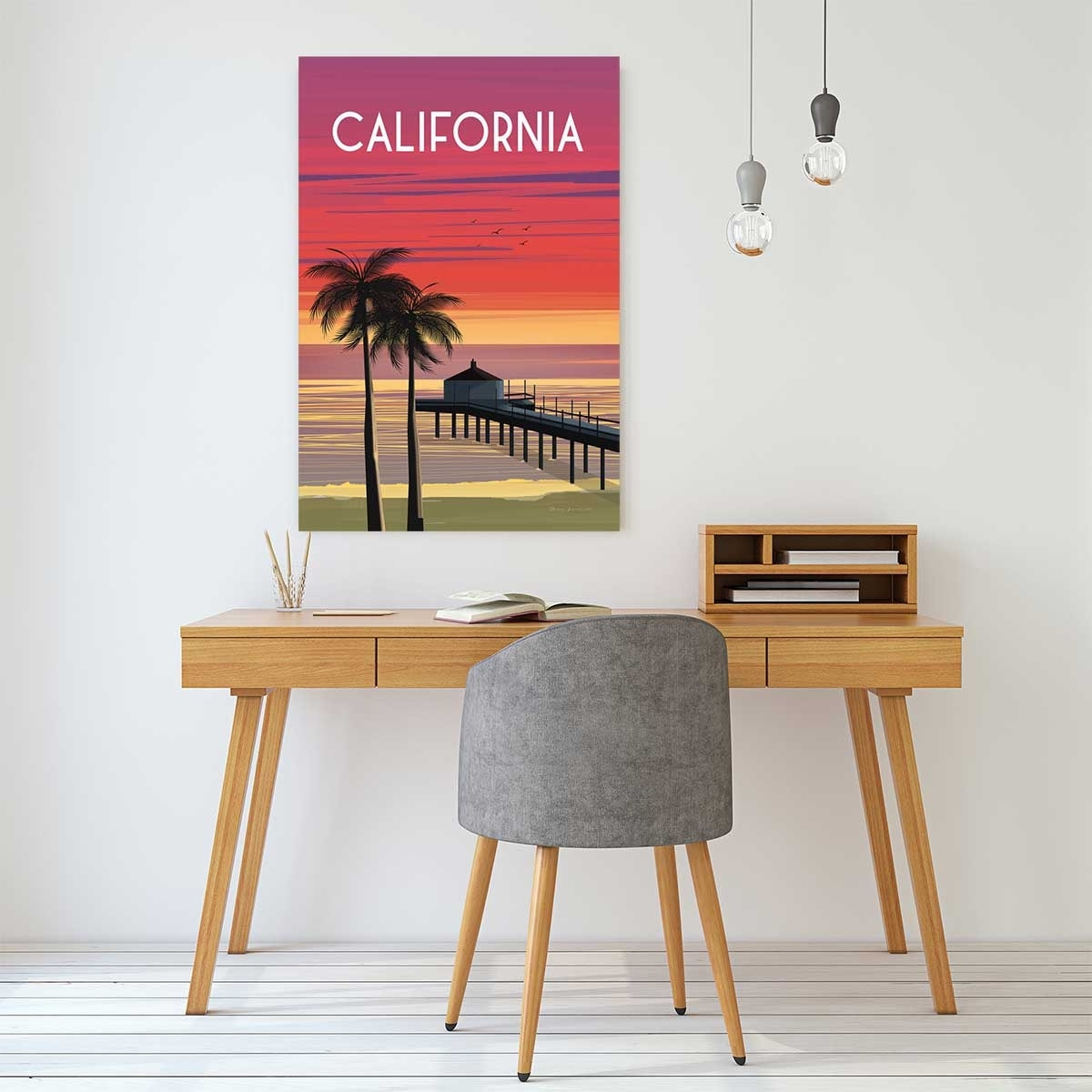 Tableau de voyage California dream Tableau alu Dibond