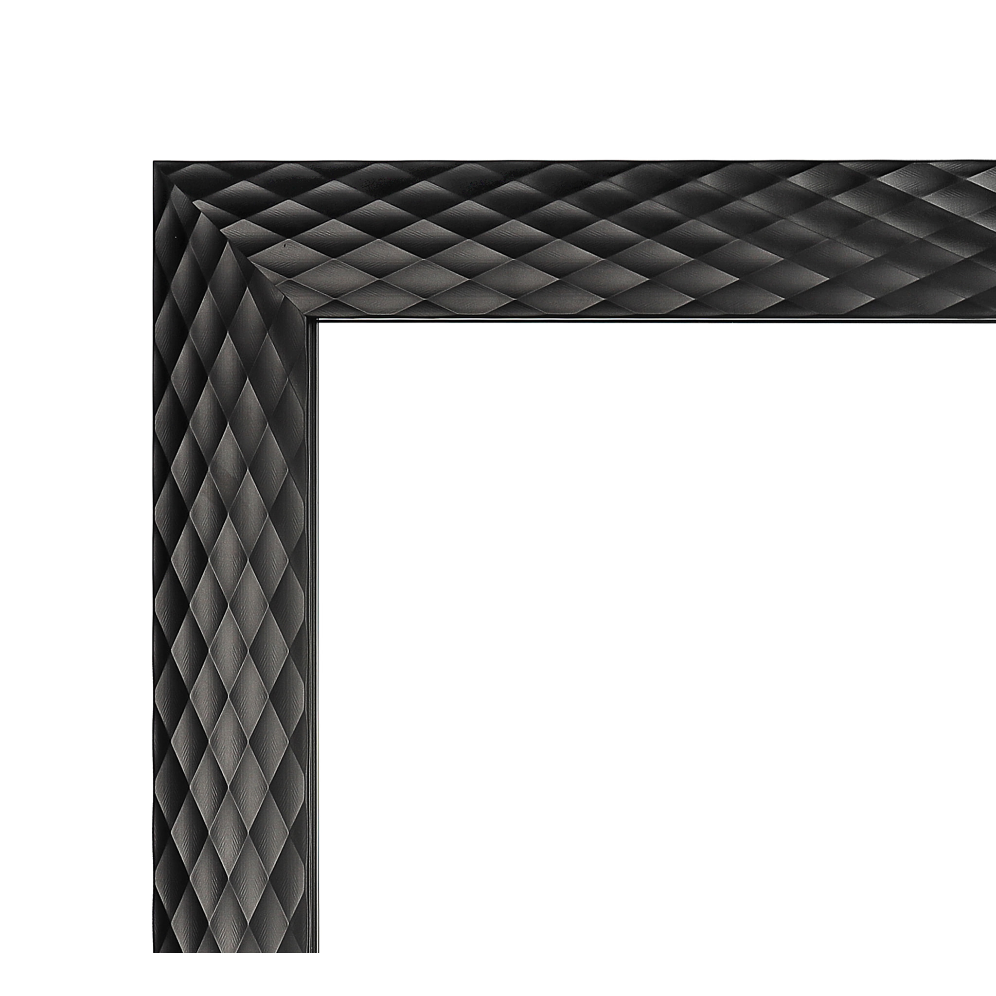 Espejo Rombo poliestireno negro 105x74x3 cm