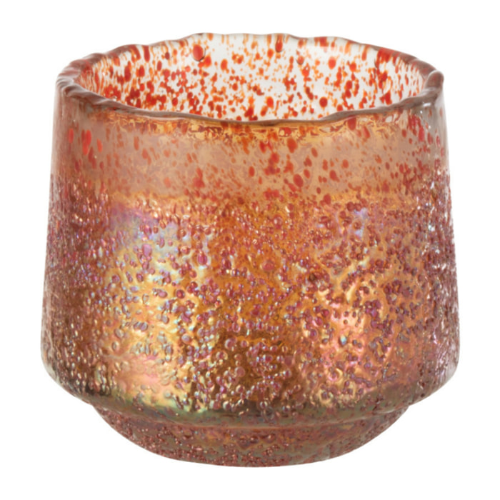 J-Line photophore Pois - verre - orange - medium