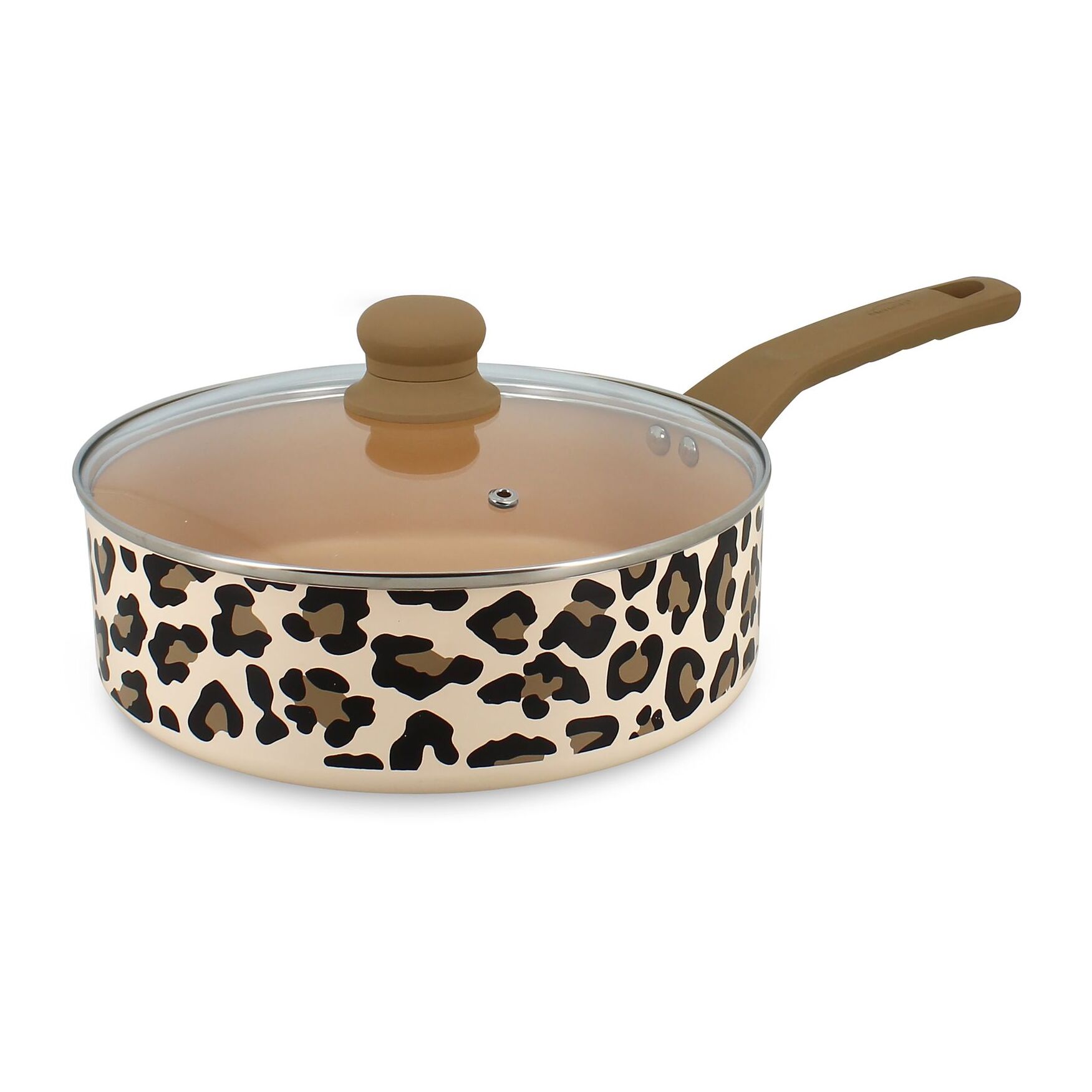 Sauteuse léopard 24cm en aluminium recyclé marron