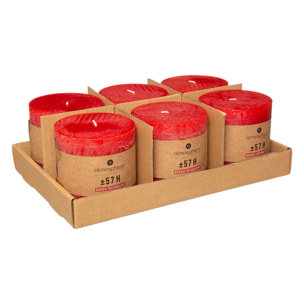 Bougie rustique - rouge - 663g