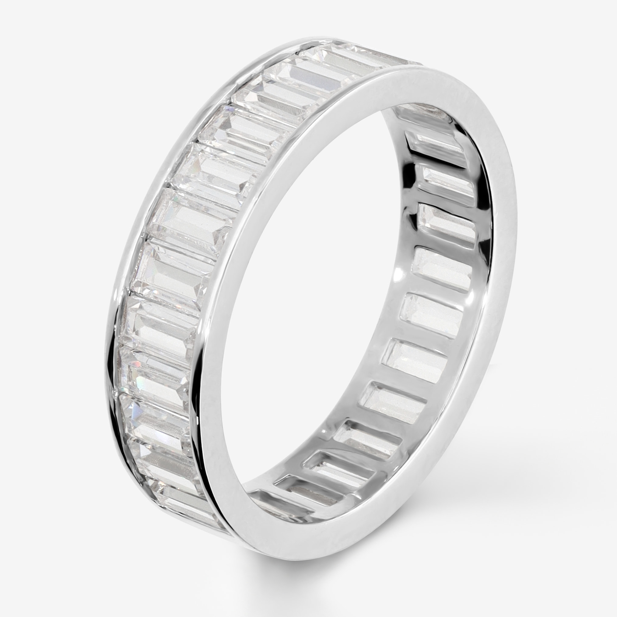 Anello Fedina con Cubic Zirconia a Baguette