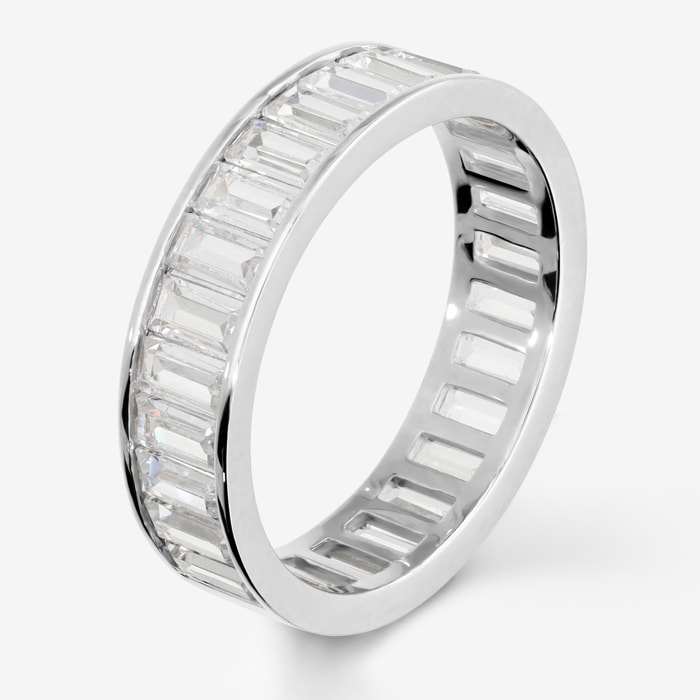 Anello Fedina con Cubic Zirconia a Baguette