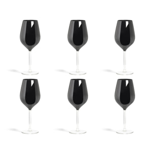 Set de 6 verres à vin Excelsa – Color Wine, Verre Noir 50 cl