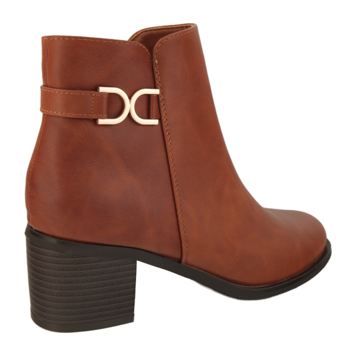 Stivaletti in simil pelle con tacco comodo